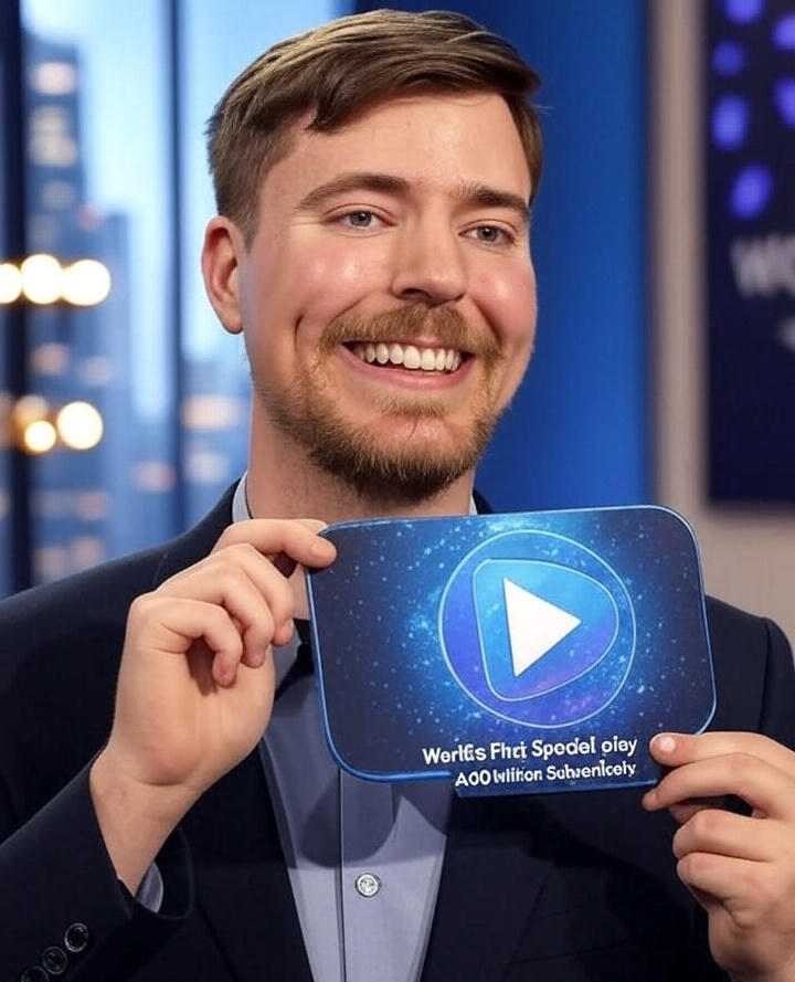 MrBeast gets the world's first special play button on 400 million subscribers