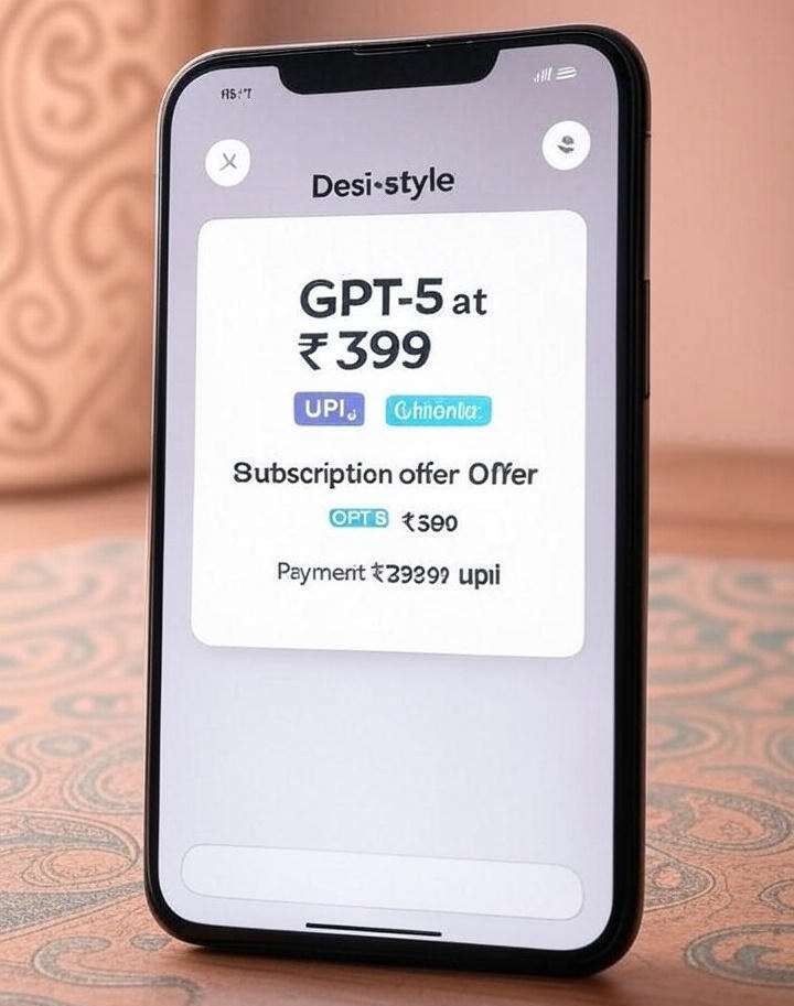 ChatGPT now in Desi style: New subscription with GPT-5 for ₹399, pay with UPI