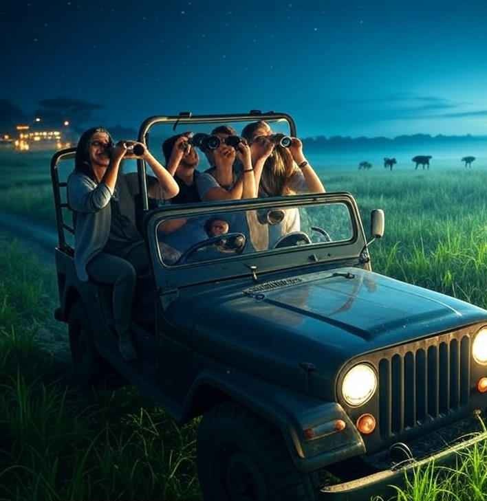 प्रयागराज में नाइट सफारी का धमाका! ब्लैक बक रिजर्व में काले हिरणों के बीच रात का रोमांच